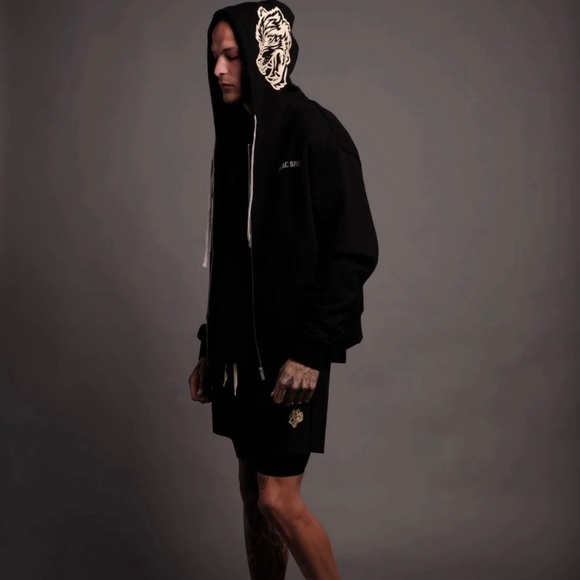 Darc Sport Other - Mens Darc Sport Inner Wolf Premium Full Zip Up Hoodie Sweatshirt - Black Size L